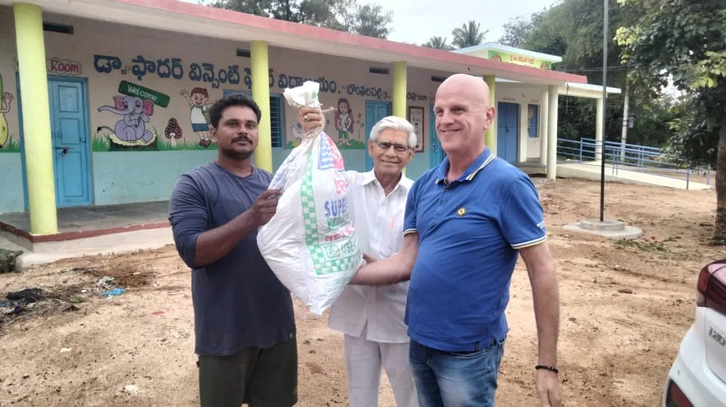 Grocery kits being distributed to households in need