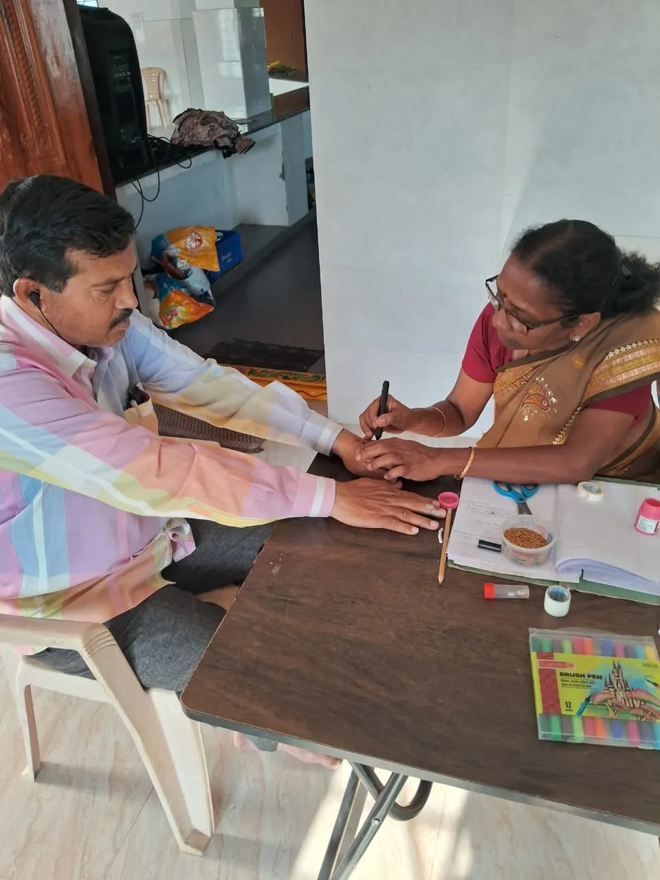 A doctor in consultation with a patient