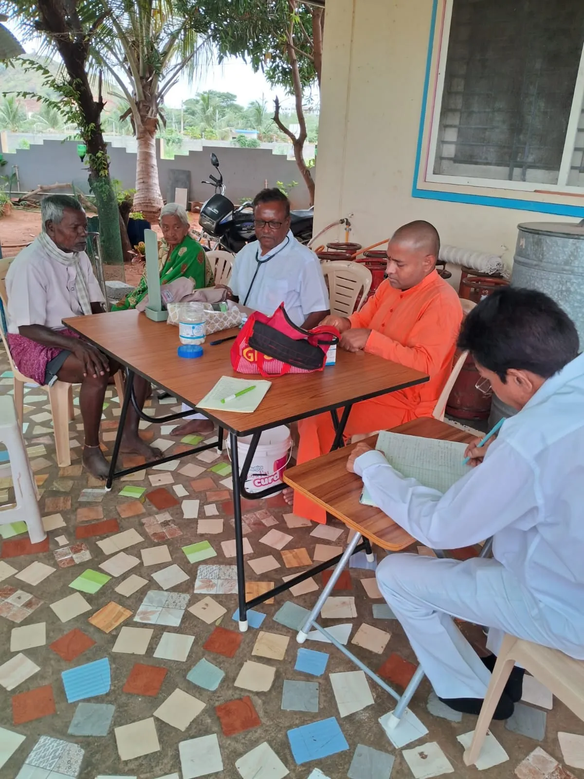 Physicians seeing patients at the Kuteer premises